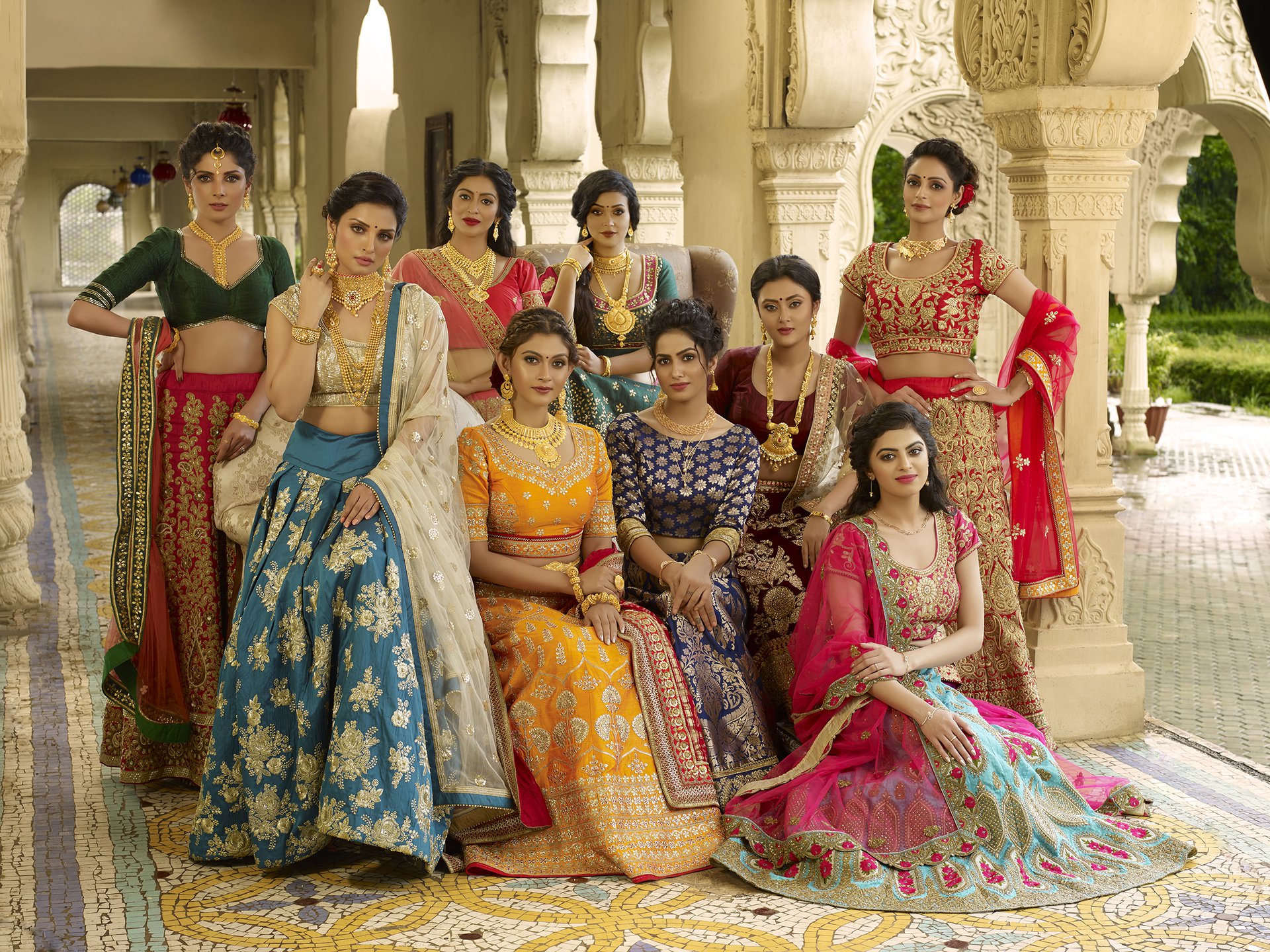 Elegant diamond necklace collection on display